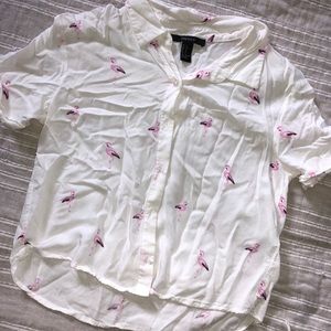 Flamingo Print Top